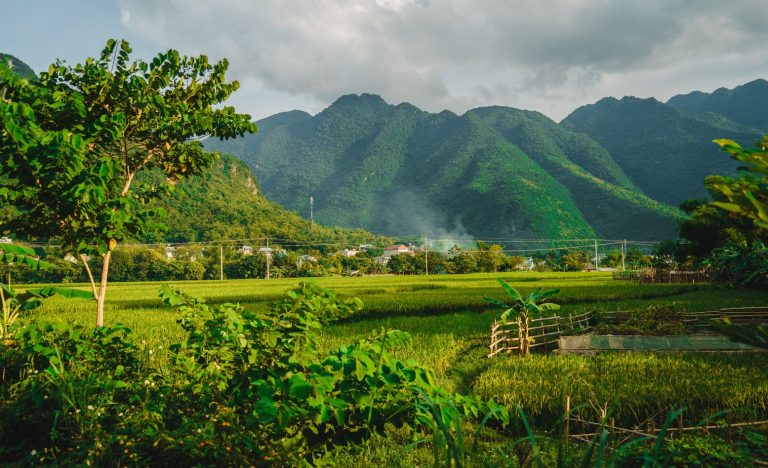 Awesome panorama Mai Chau Vietnam