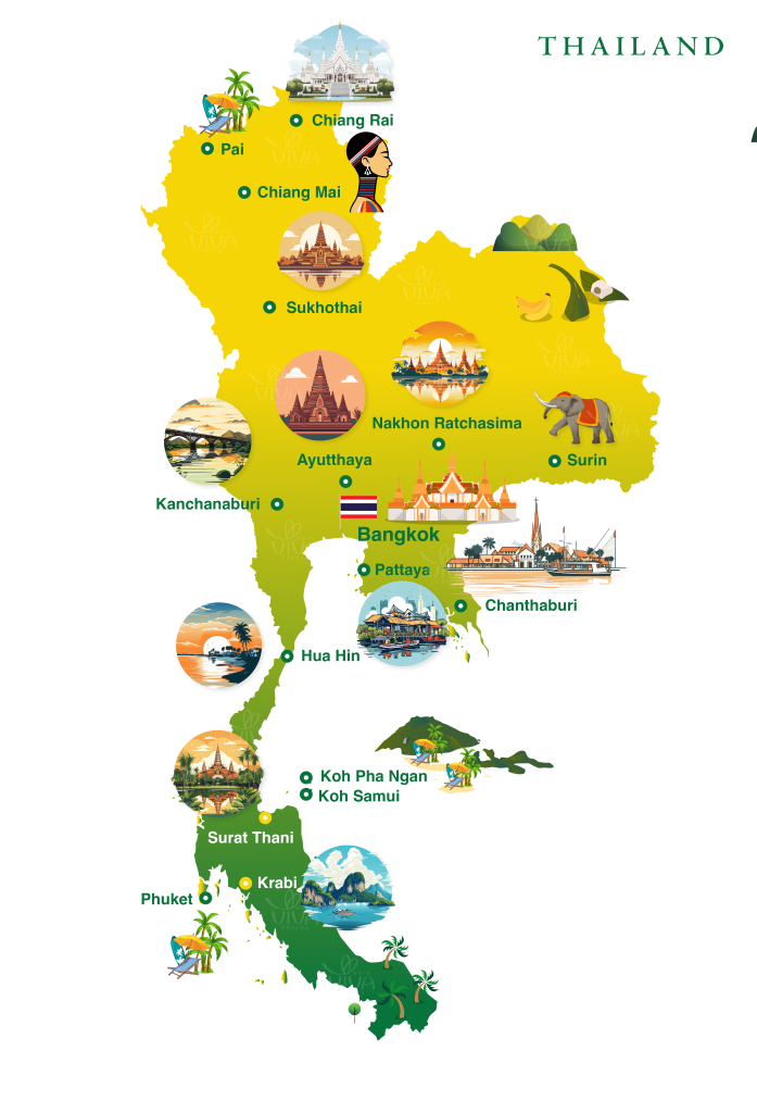 carte Thailande