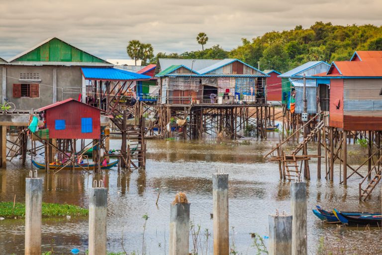 Tonle Sap lake floating village