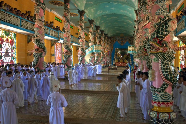 Visit Cao Dai temple Tay Ninh Vietnam