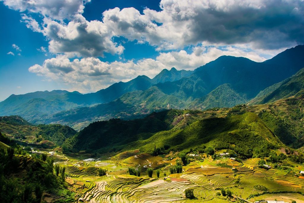 Panorama of Sapa Vietnam
