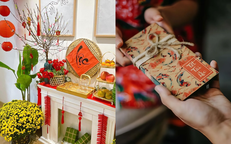 Décorez la maison et donnez des enveloppes rouges lors de la fête du têt au Vietnam