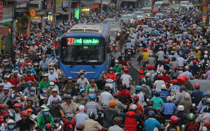 Des embouteillages au Vietnam 