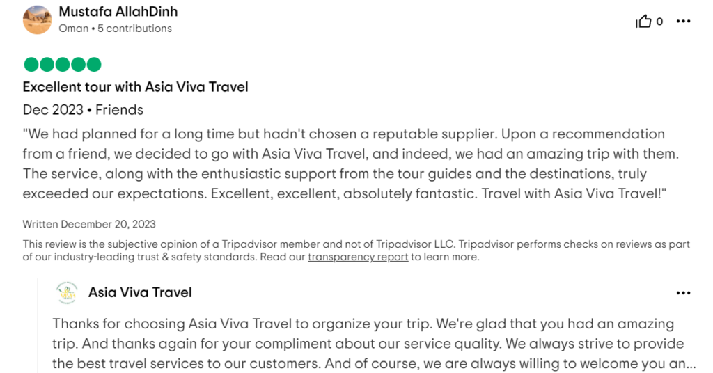 Tripadvisor reviews