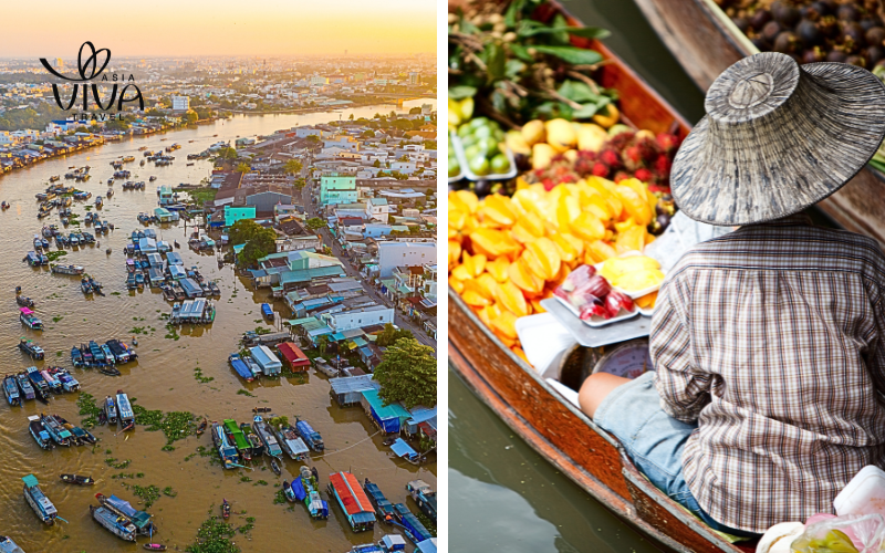 Vietnam ad Aprile - Il mercato galleggiante di Cai Rang in piena attività