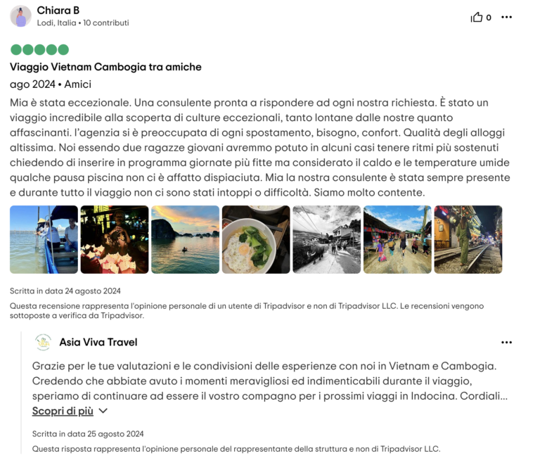 La recensione dei nostri amati clienti