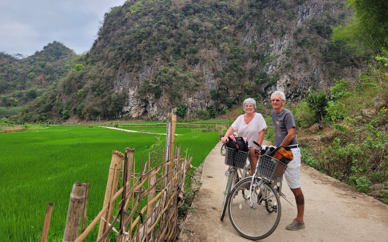 campagne à vélo à Pu Luong