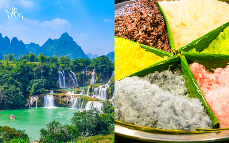 La cascata di Ban Gioc e “xôi ngũ sắc”