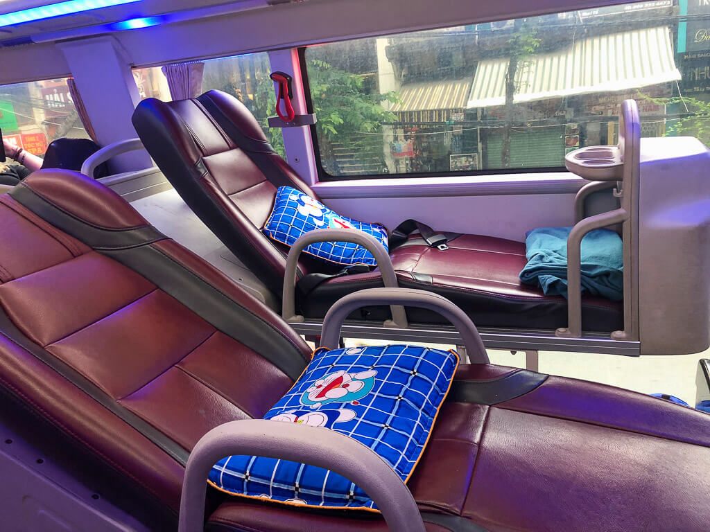 Sleeper bus in Vietnam