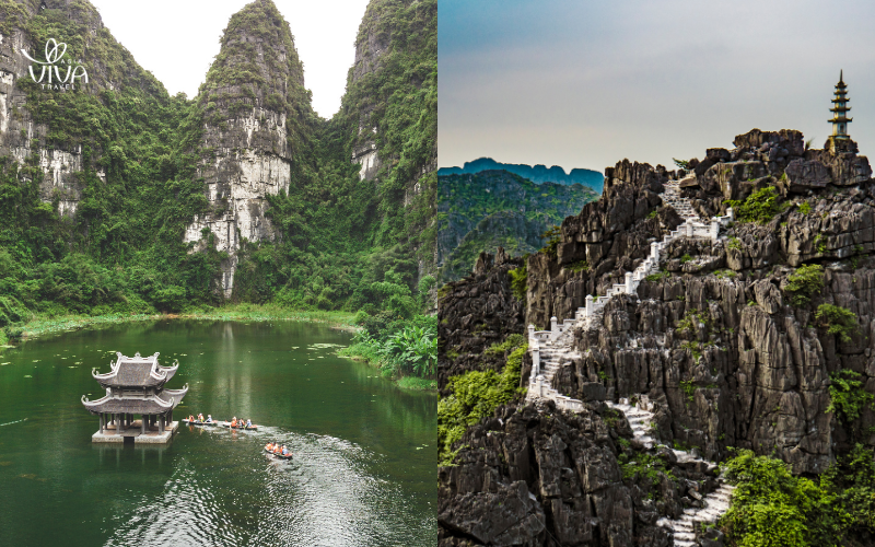 Ninh Binh - Patrimonio culturale e naturale mondiale dell'UNESCO con una natura meravigliosa piena di verde