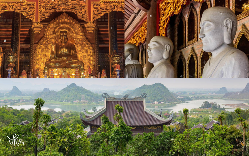 Vista panoramica della Pagoda di Bai Dinh
