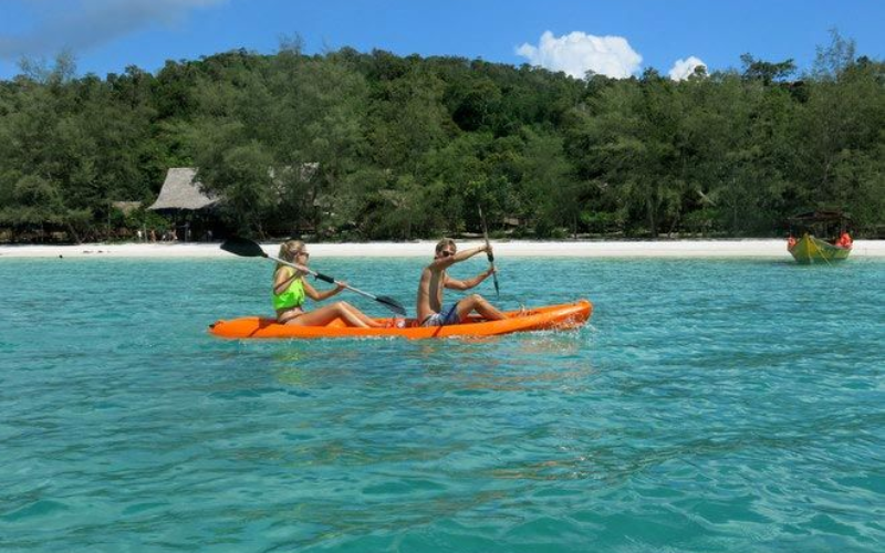 kayak a koh rong samloem cambodge