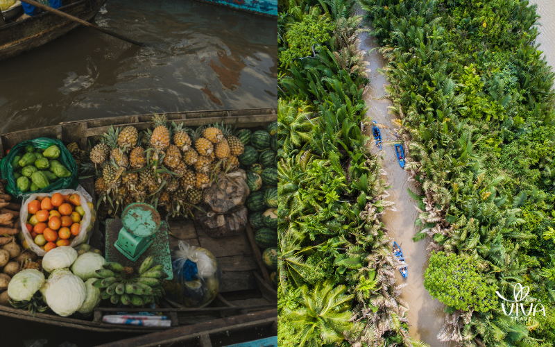 Barca tradizionale sul Delta del Mekong