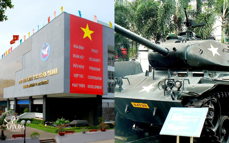 Esposizione dei veicoli militari della guerra del Vietnam