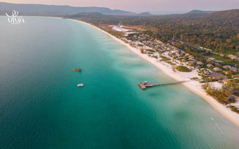 Pristine Saracen Bay_ Turquoise waters and serene white sands of Koh Rong Samloem