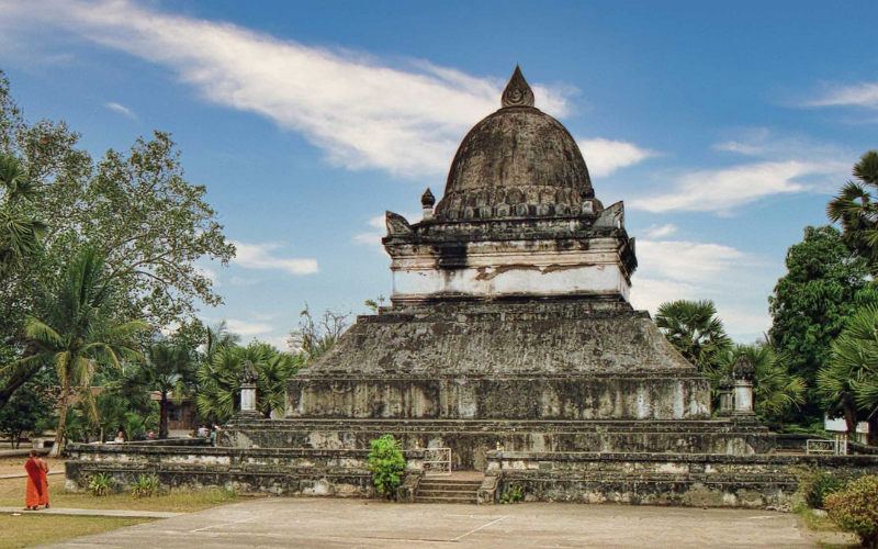 Le stupa de Pastèque avec son dôme arrondi
