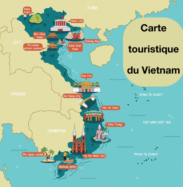carte du Vietnam 