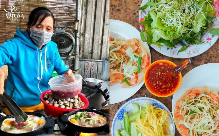 Banh Xeo ai gamberi saltati, un gusto autentico locale