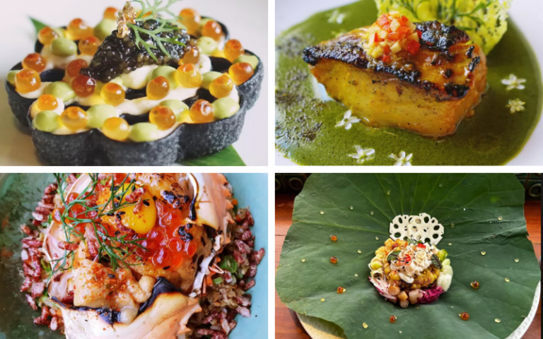 Les plats exquisément présentés du restaurant