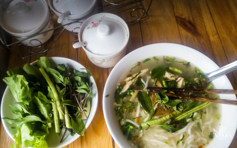 Khao Piak Sen—comforting rice noodles in a savory, rich broth