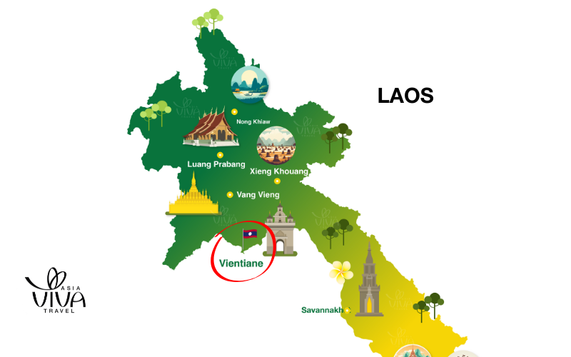 Where is Vientiane located?