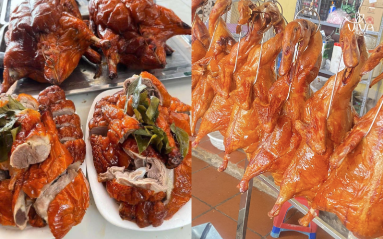 Anatra arrosto di Lang Son croccante fuori, succosa dentro.