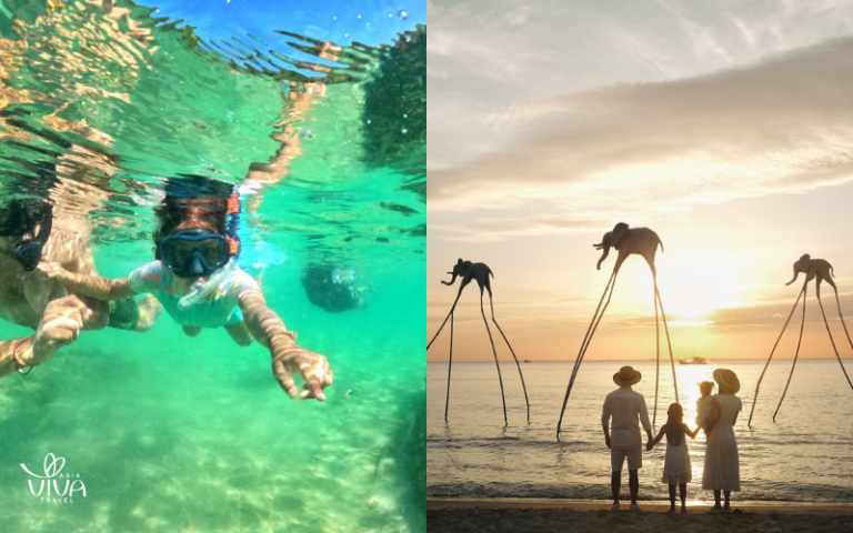 Bambini che si divertono sulla spiaggia dorata di Phu Quoc