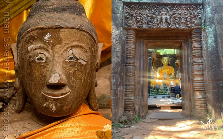 Where Buddha now resides, peace grows through ancient stone