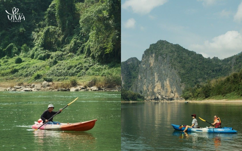 Gliding peacefully on the Nam Ou River