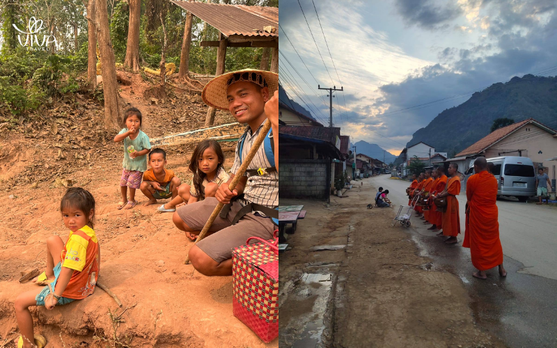 The riverside town of Nong Khiaw
