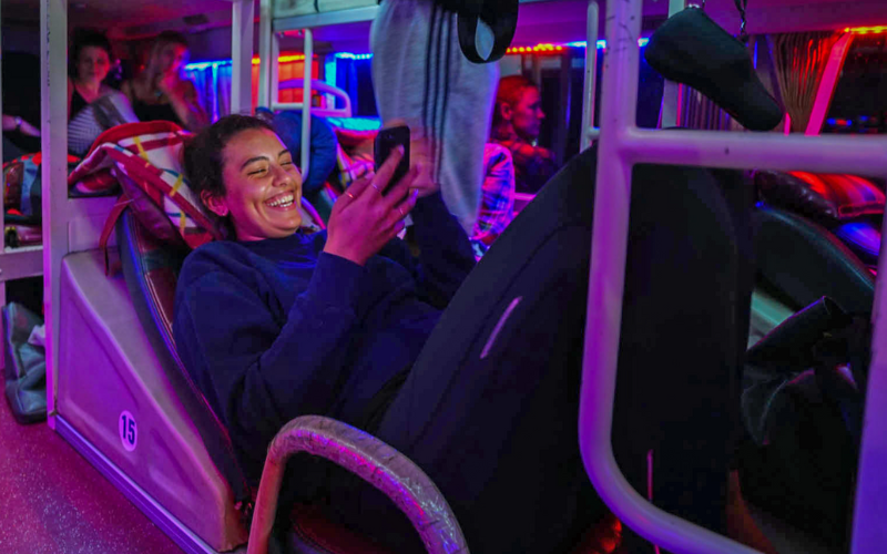 Intérieur d’un bus limousine au Vietnam