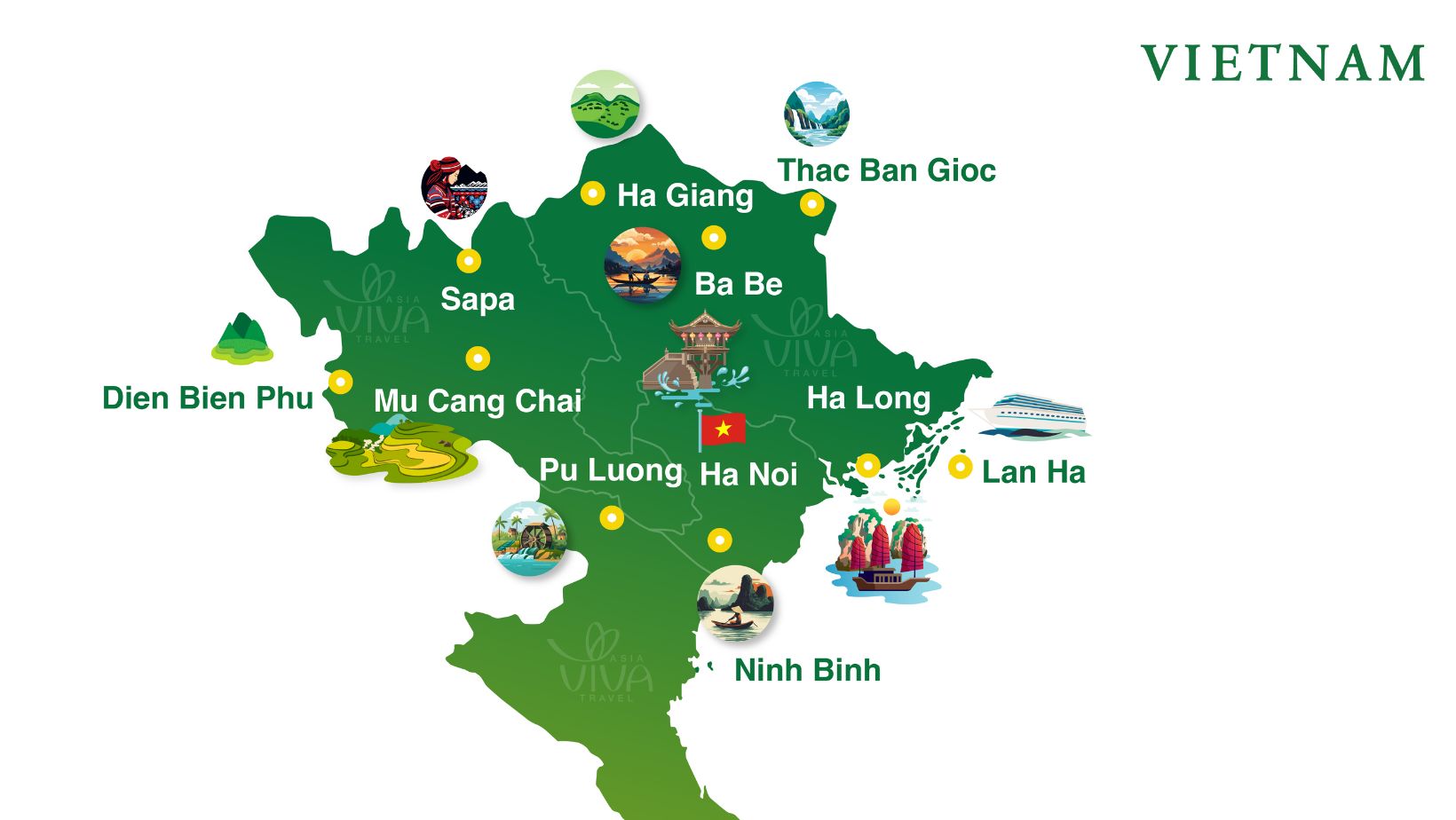 Northern Vietnam Travel map