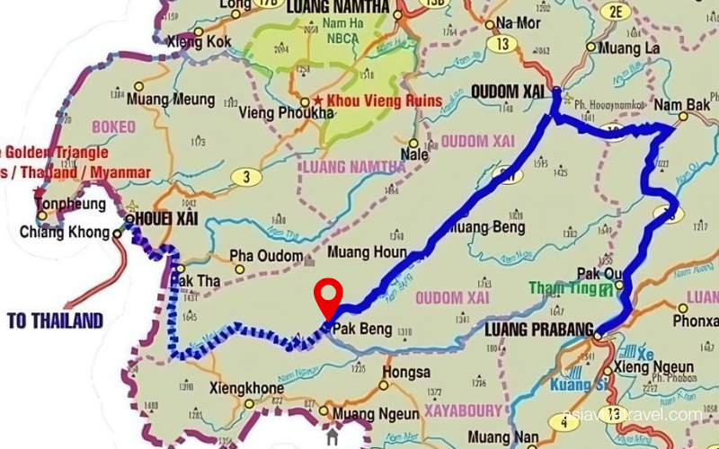 Pakbeng’s strategic location on the Mekong route