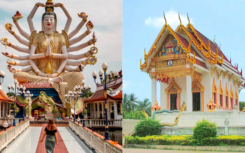 Wat Plai Laem et Wat Khunaram