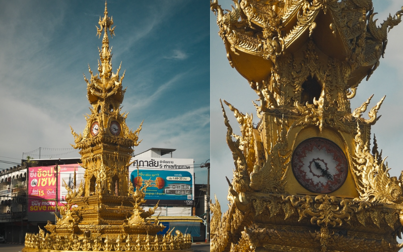 Tour de l’Horloge dorée à Chiang Rai